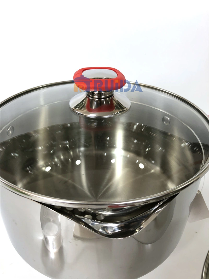 New Design, Stainless Steel Cookware with Big Spout Lips, Hollow Handles with Silicon Design Kitchen Utensils